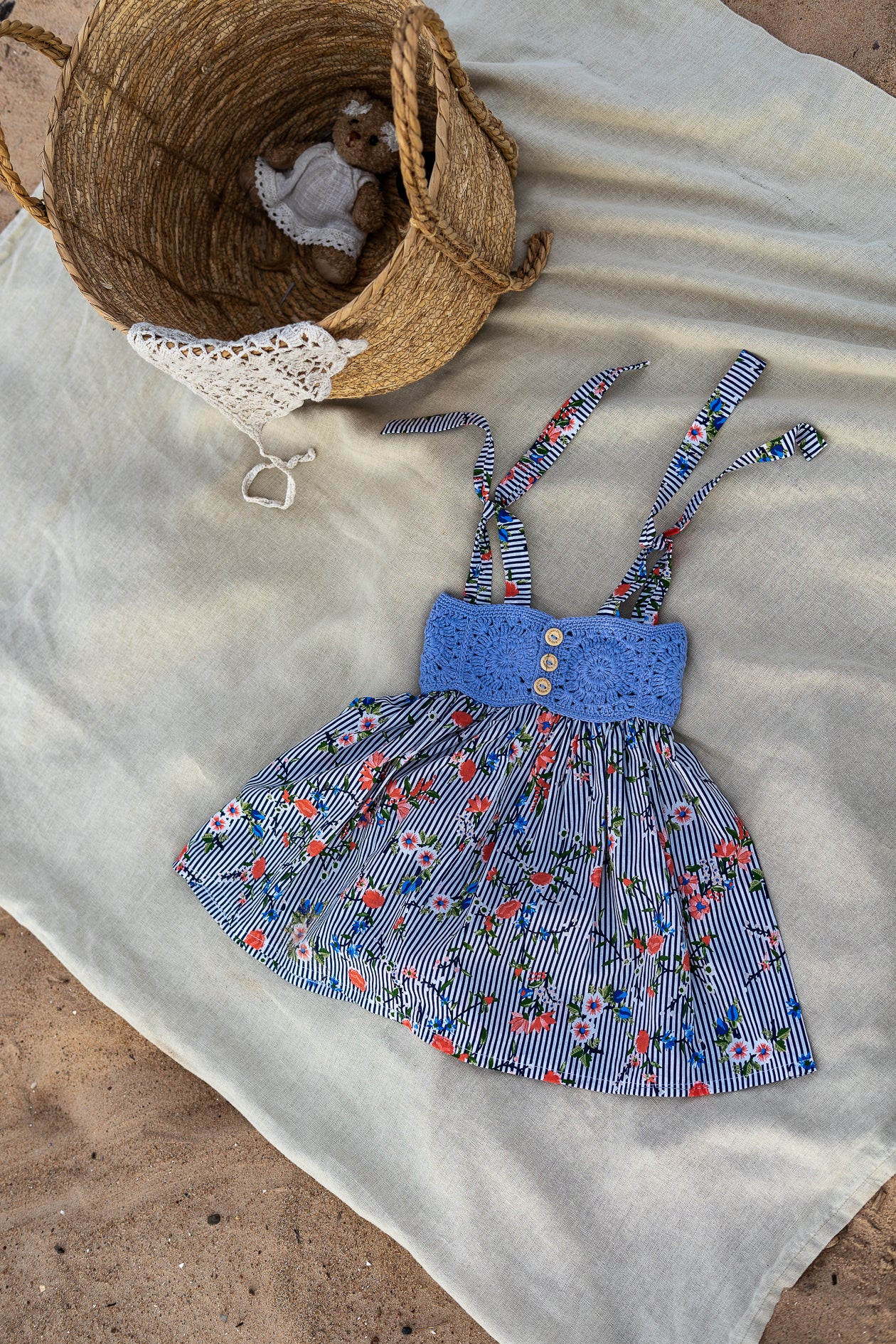 Jūras zila vasaras kleita