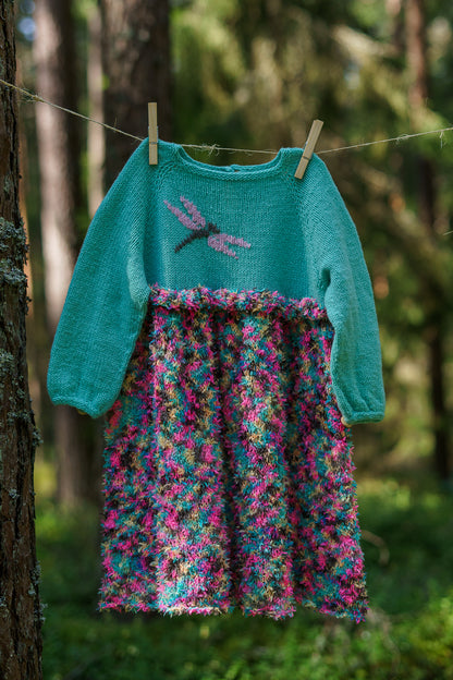 Lupīnu ziedu pļavas kleita